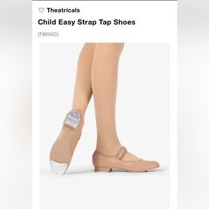 NWOB Theatricals Child’s size 11M Tan Mary Jane Velcro Tap Shoes